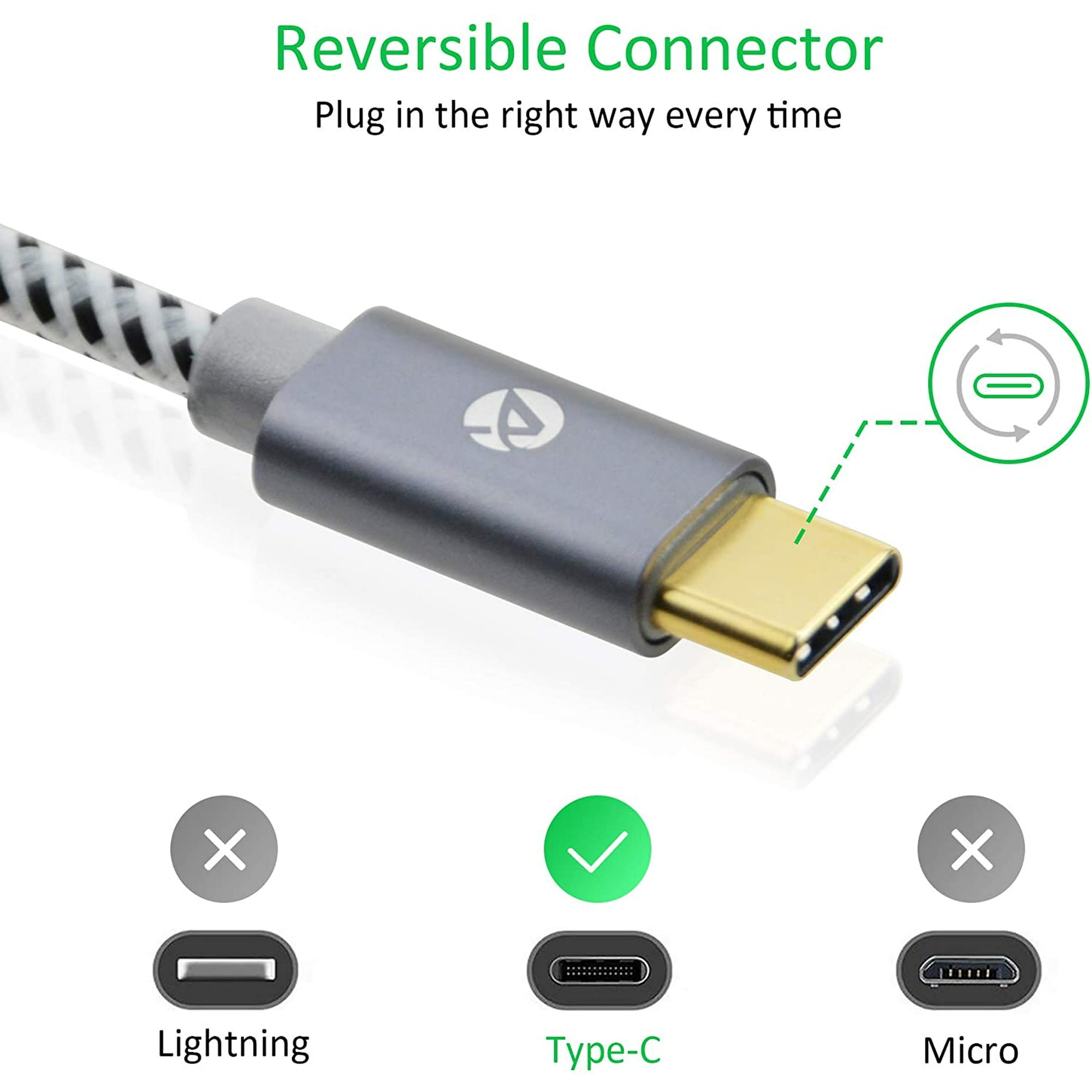 3.3ft and 0.5ft 56K Ohm Resistance Braided USB A to C Fast Charging and Sync Cables for Smart Phones Tablets Laptops and More A ADWITS USB Type-C to USB-A 2.0 Male Cables, 2 Pack 3.3ft and 0.5ft 56K Ohm Resistance Braided USB A to C Fast Charging and Sync Cables for Smart Phones Tablets Laptops and More A ADWITS USB Type-C to USB-A 2.0 Male Cables, 2 Pack